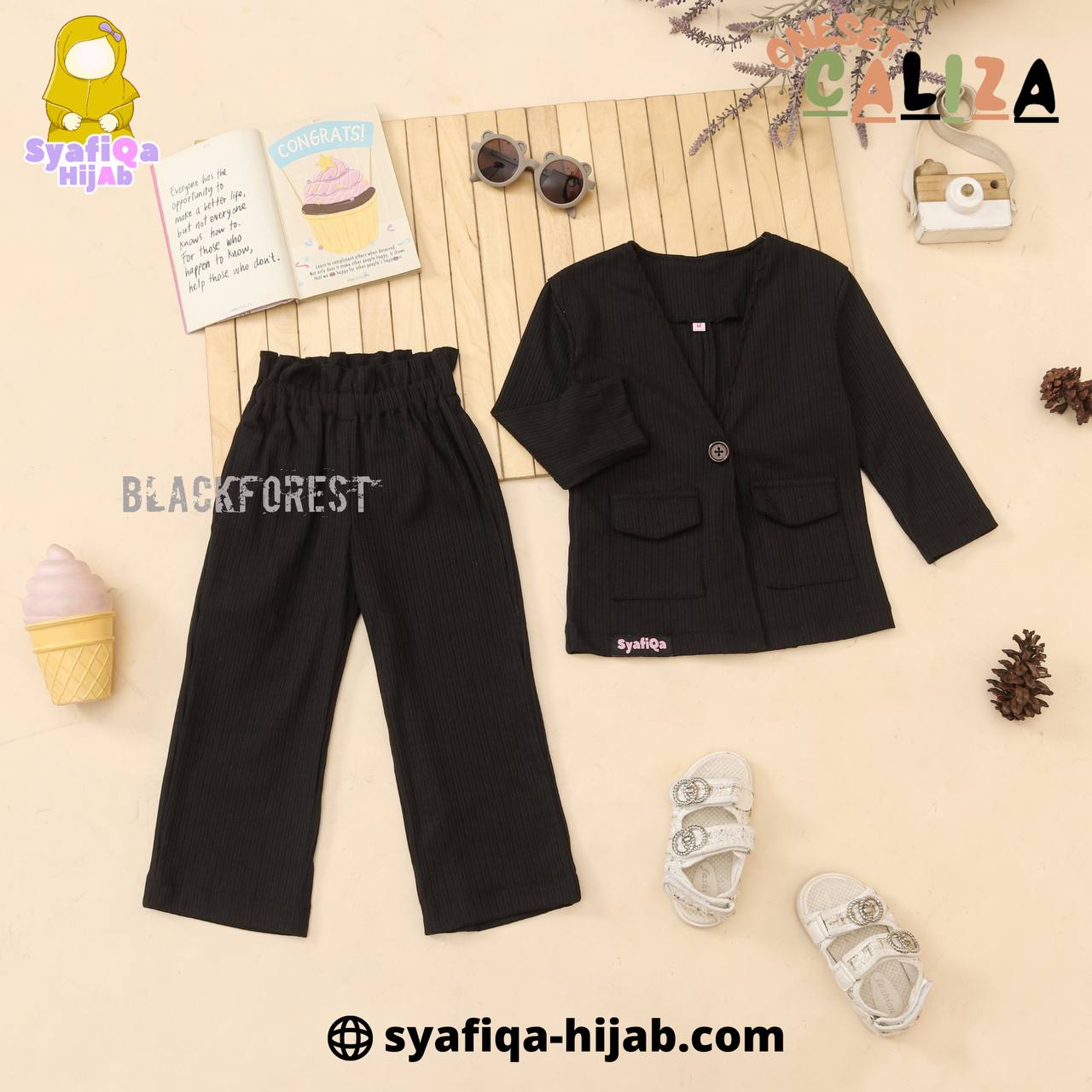 SFQ 56.7 XL BLACK ONESET CALIZA BY SYAFIQA