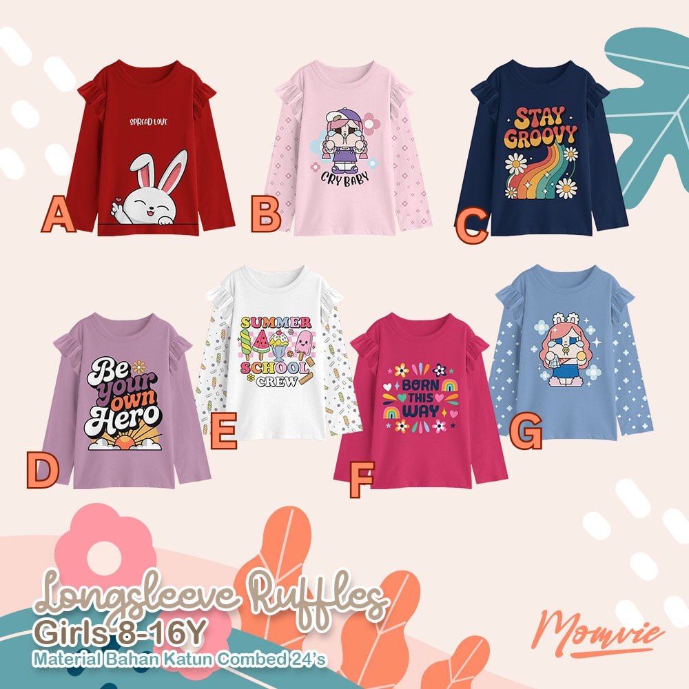 MV 29.2 PINK LONGSLEEVE RUFFLE BY MOMVIE