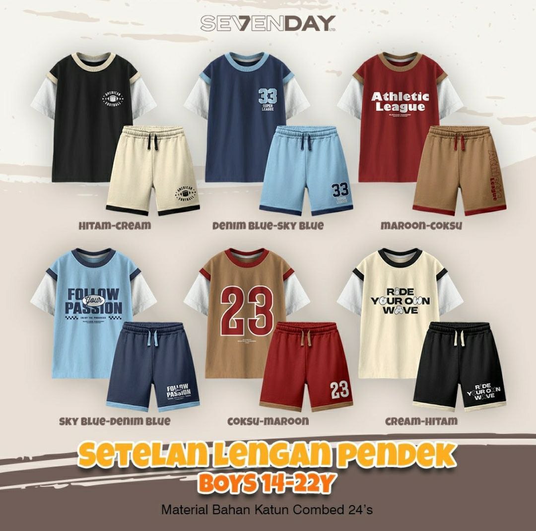 SEV 15.2 B NAVY SETELAN LENGAN PENDEK BY SEVENDAY