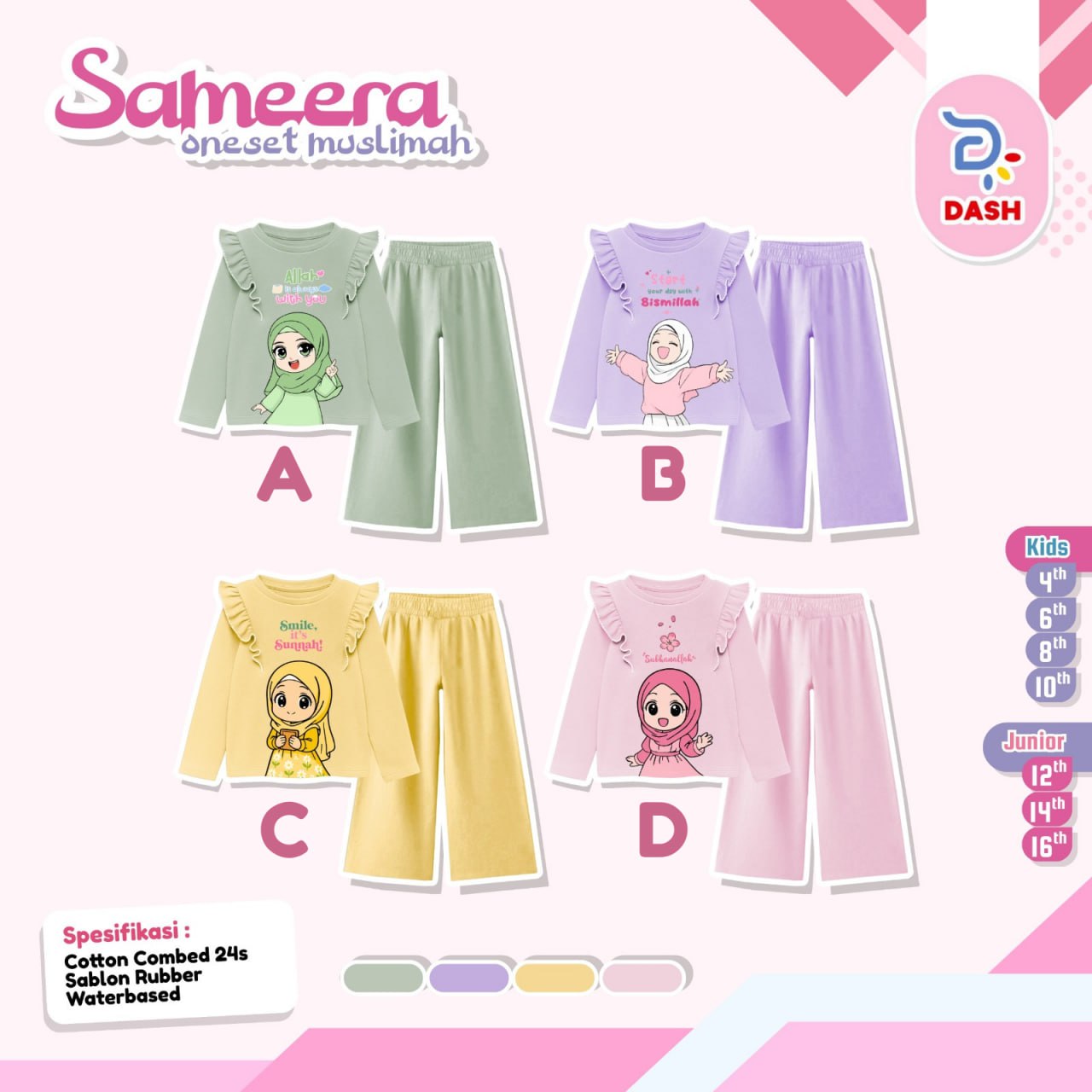 DASH 3.2 JUN PURPLE SAMEERA ONESET MUSLIMAH BY DASH