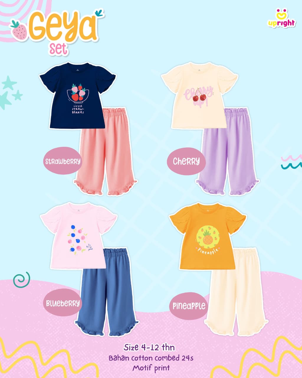 UR 97.1 JUN NAVY STRAWBERRY GEYA SET BY UPRIGHT