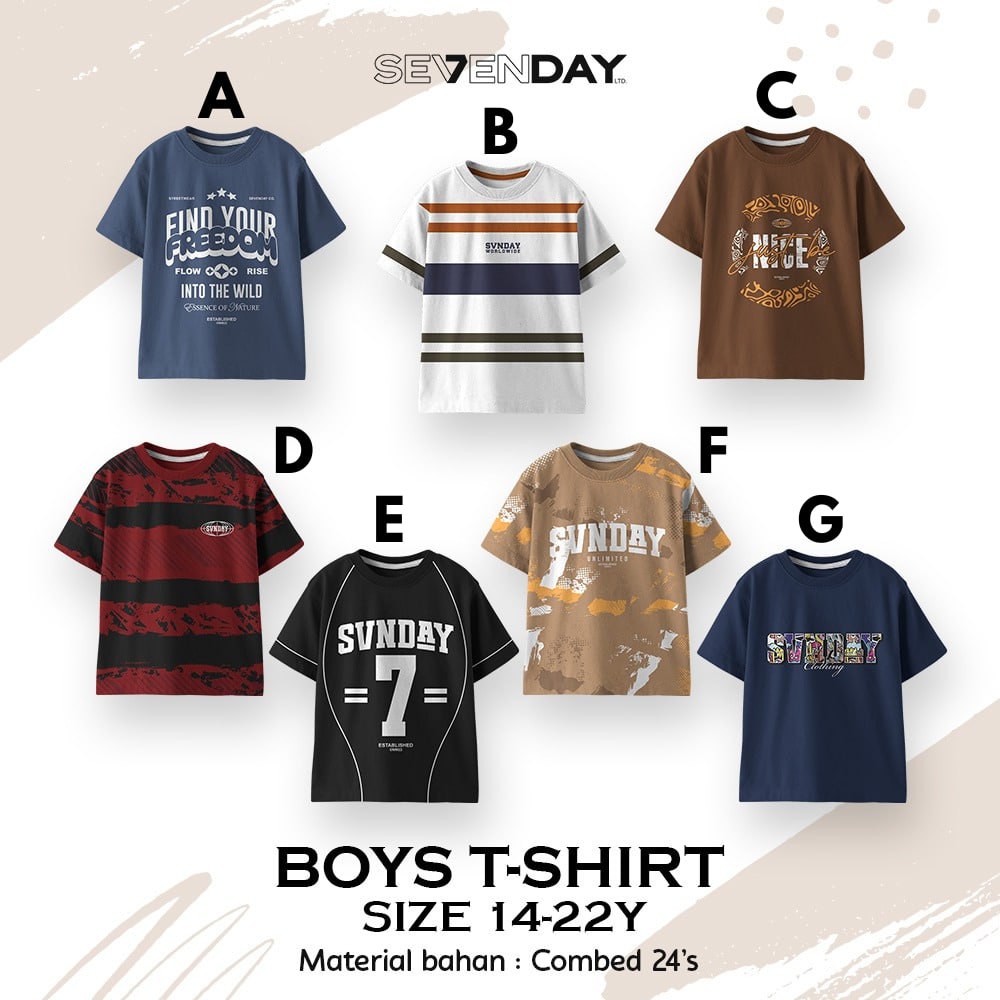SEV 16.5 E BLACK 7 BOY TSHIRT BY SEVENDAY