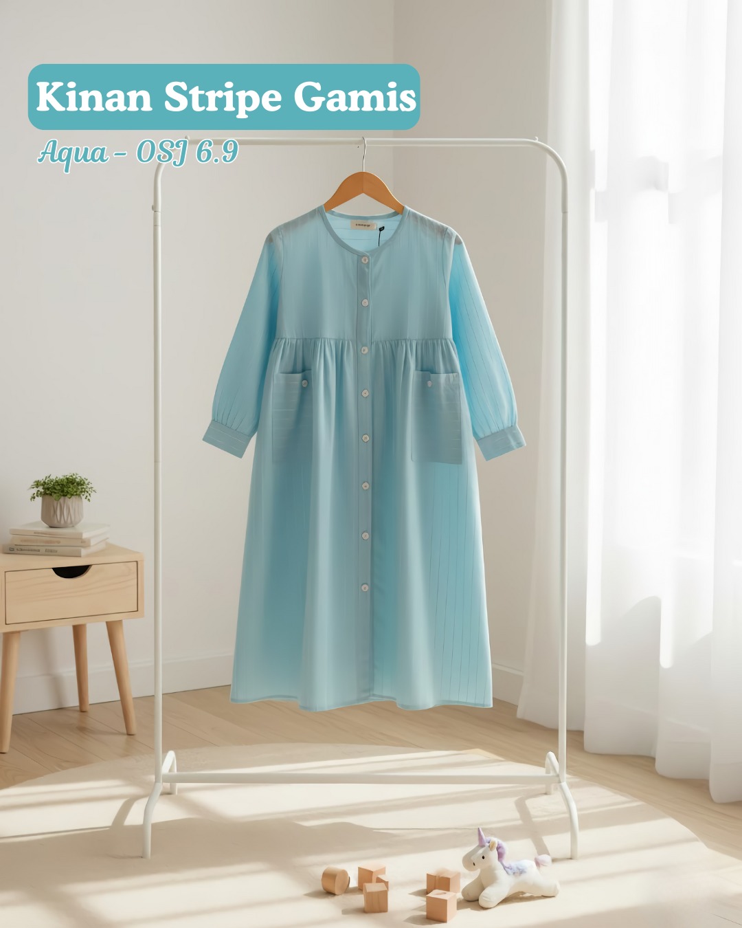 OSJ 6.9 REG AQUA GARIS KINAN GAMIS BY OSIJU CQ