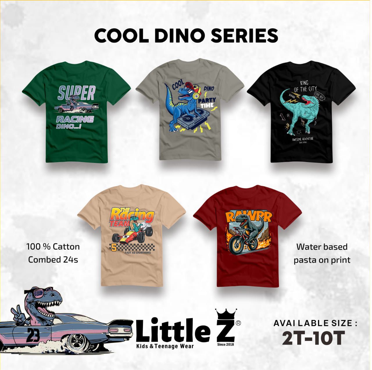 LZ 63.2 GREY COOL DINO SERIES BY LITTLE Z