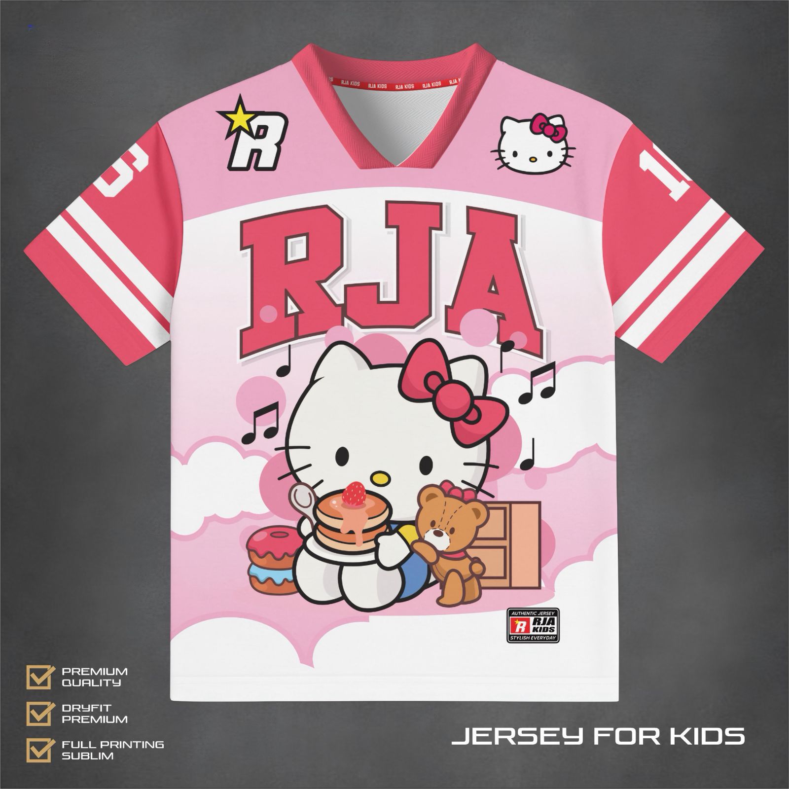 RJA 1.1 PINK HELLOKITTY JERSEY TSHIRT BY RJA