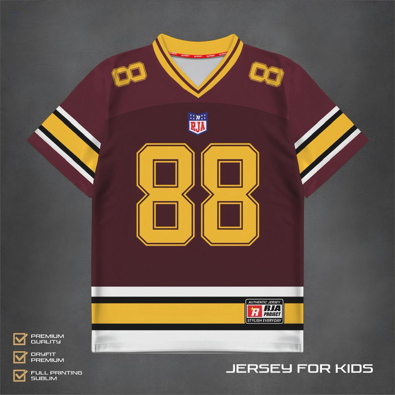 RJA 1.3 BROWN 88 JERSEY TSHIRT BY RJA