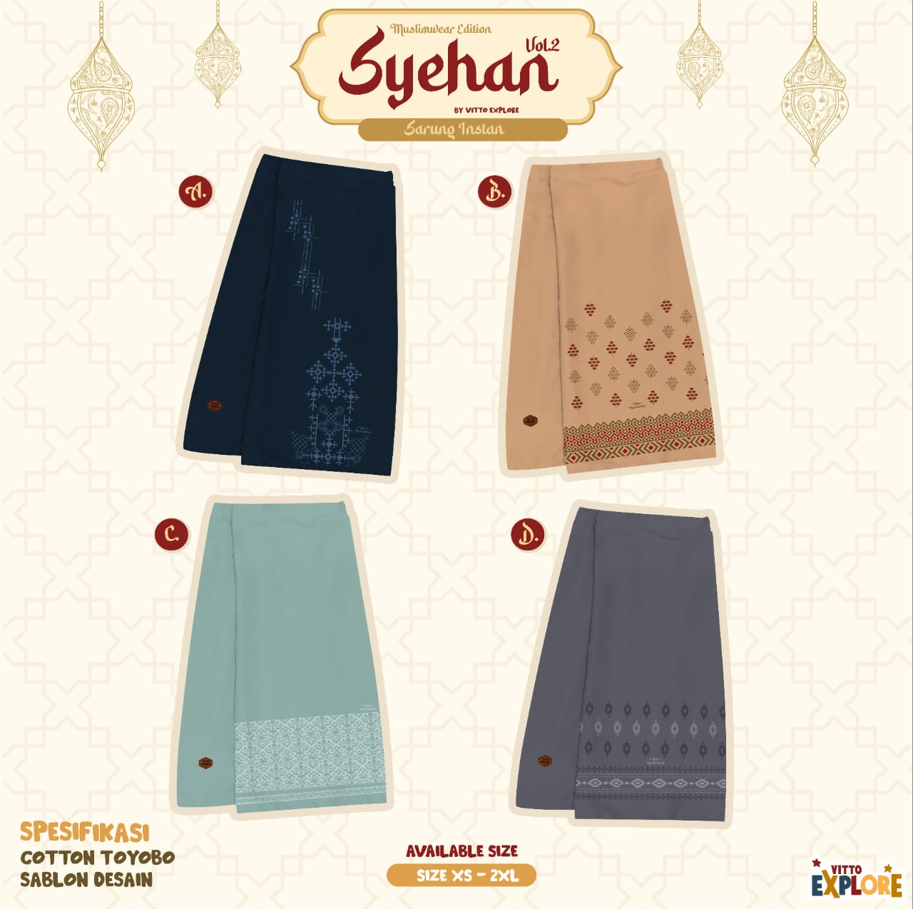 VK 36.4 GREY SYEHAN SARUNG INSTAN BY VITTO