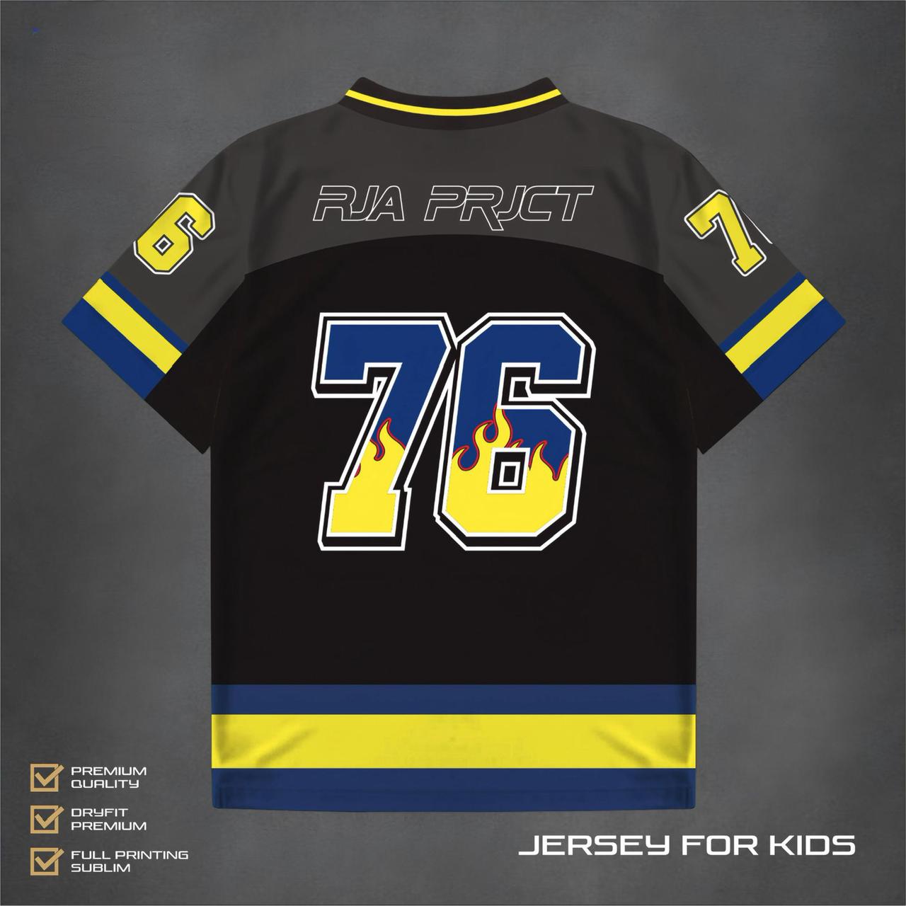 RJA 2.2 BLACK 76 TSHIRT JERSEY BY RJA