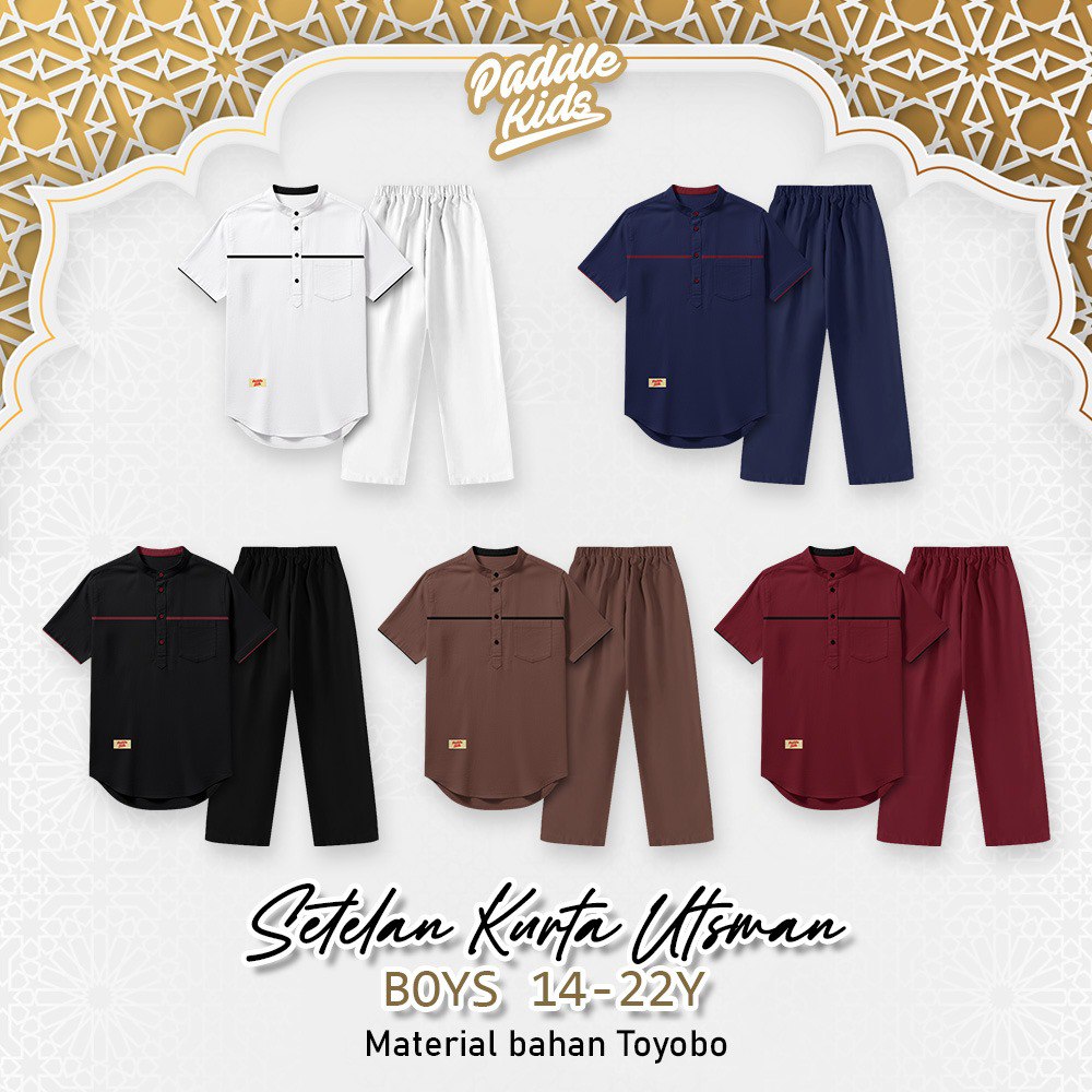 PKB 78.1 WHITE UTSMAN SET KURTA BY PADDLEKIDS 