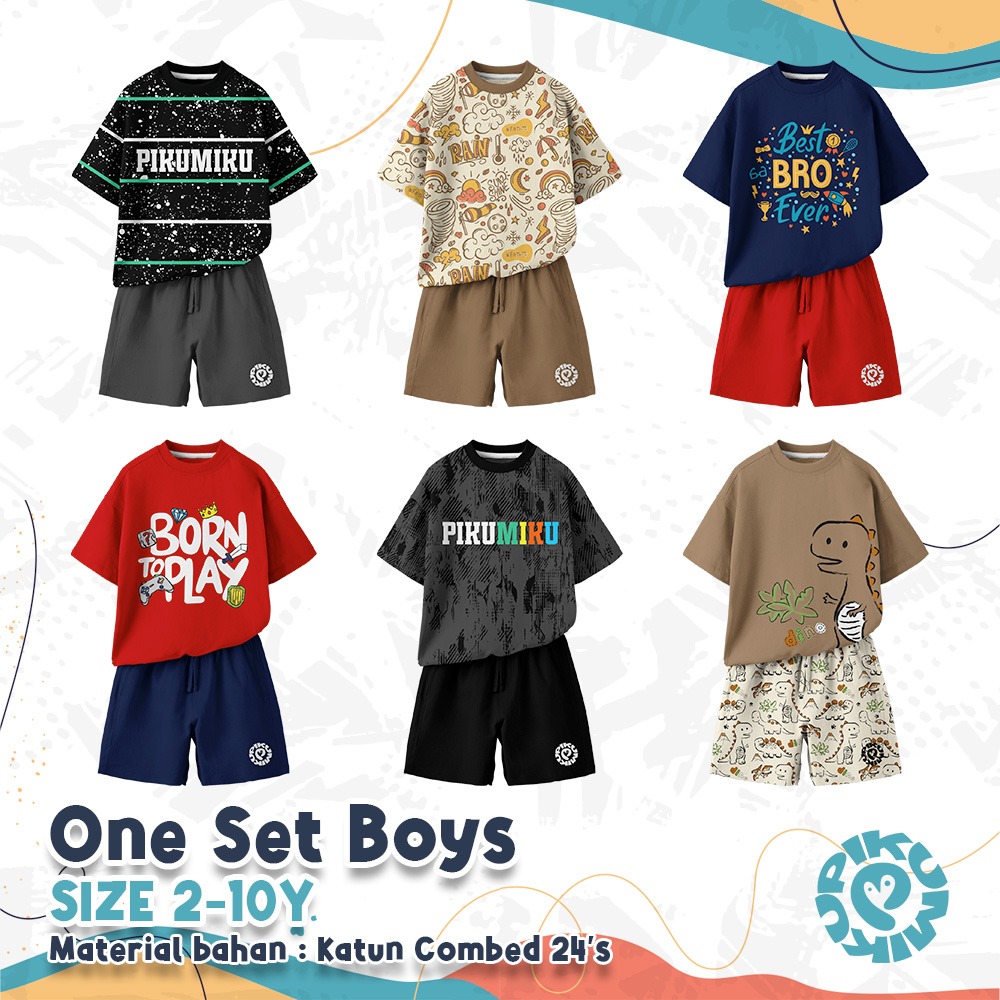 PIK 1.3 NAVY ONESET BOYS BY PIKUMIKU