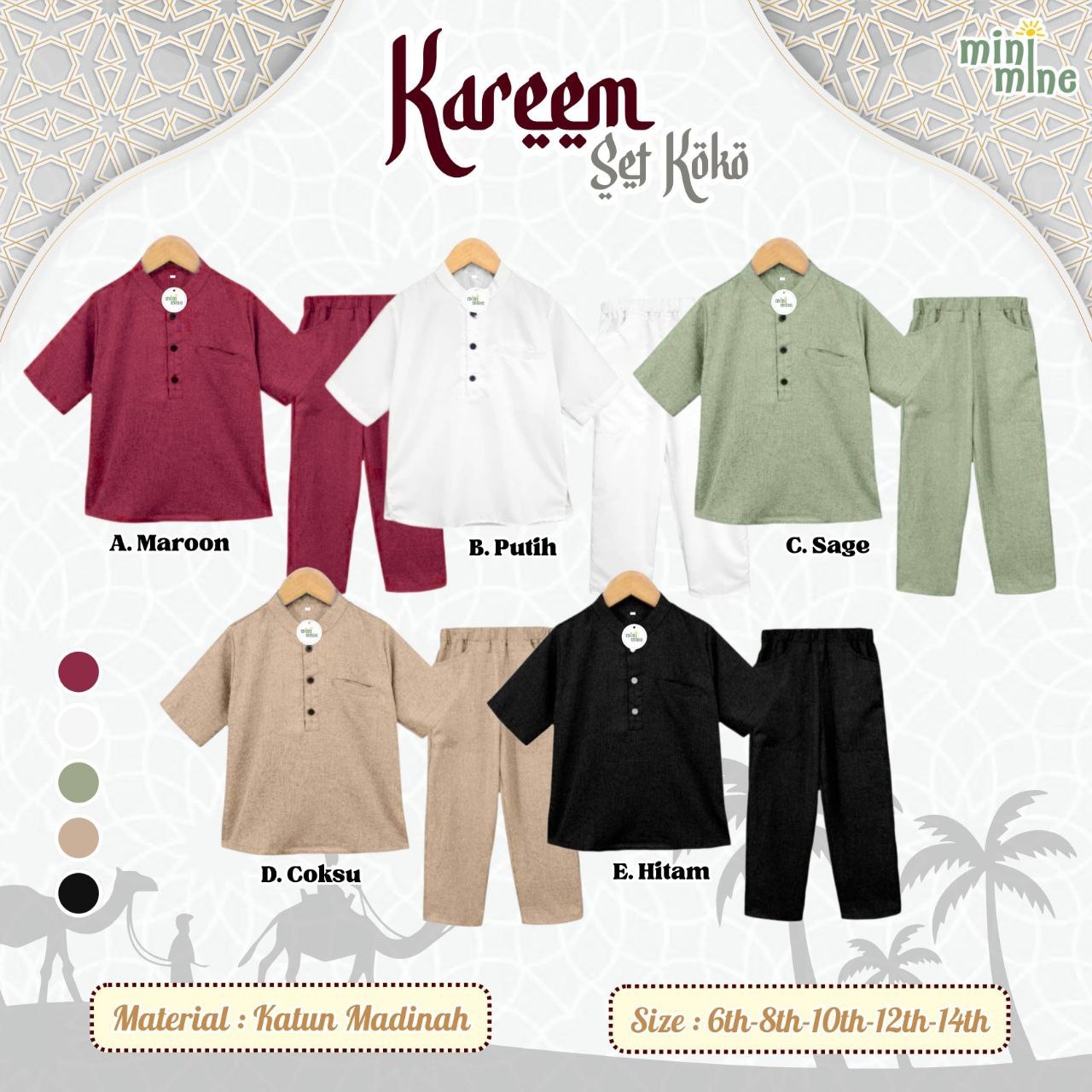 MM 9.2 B WHITE KAREEM SET KOKO BY MINIMINE