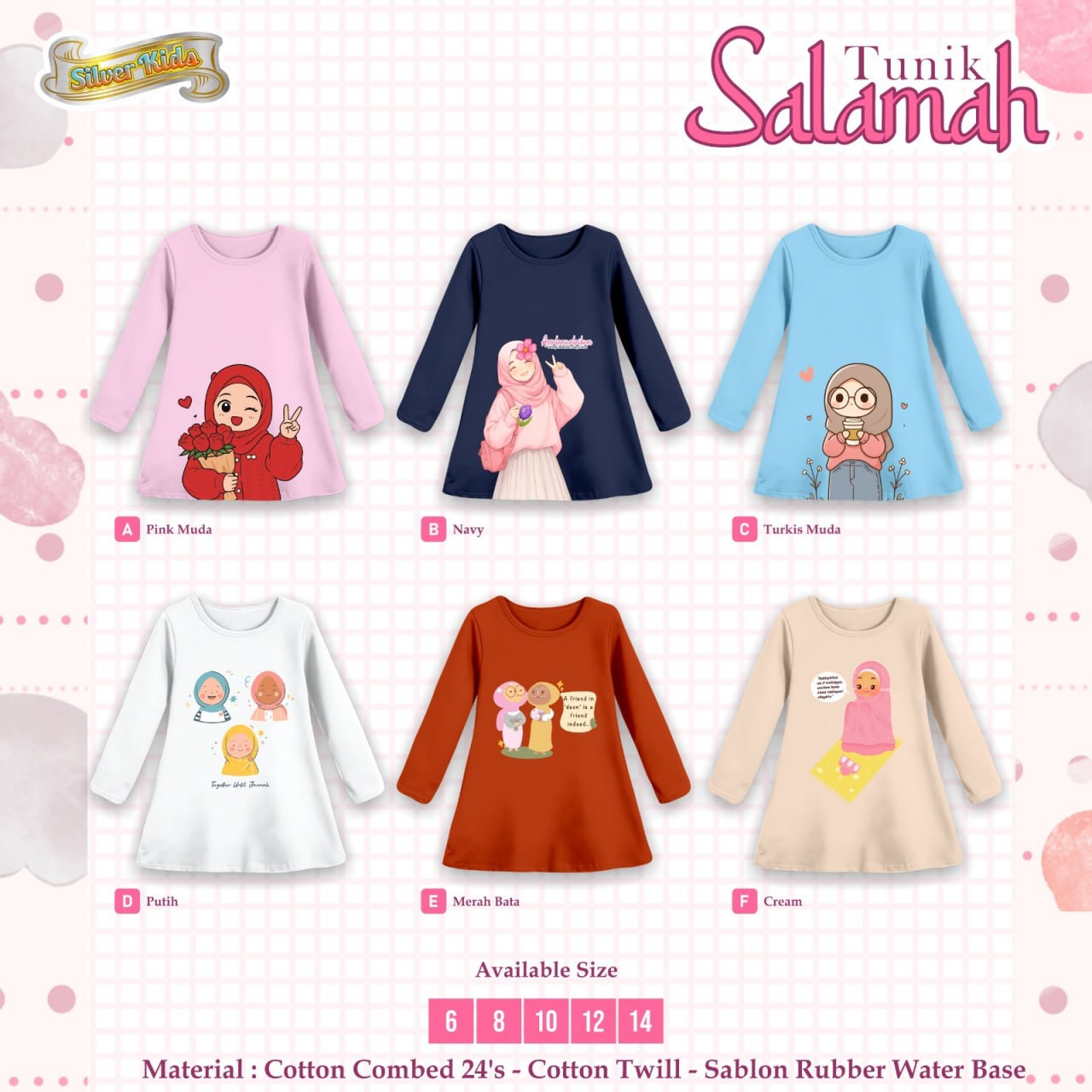 SK 18.1 PINK SALAMAH TUNIK BY SILVER KIDS