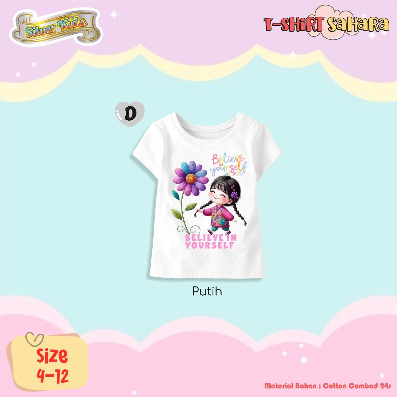 SK 19.4 WHITE SAHARA  T SHIRT BY SILVER KIDS