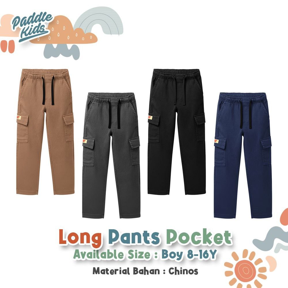 PKB 79.4 BLACK LONG PANTS POCKET BY PADDLE KIDS