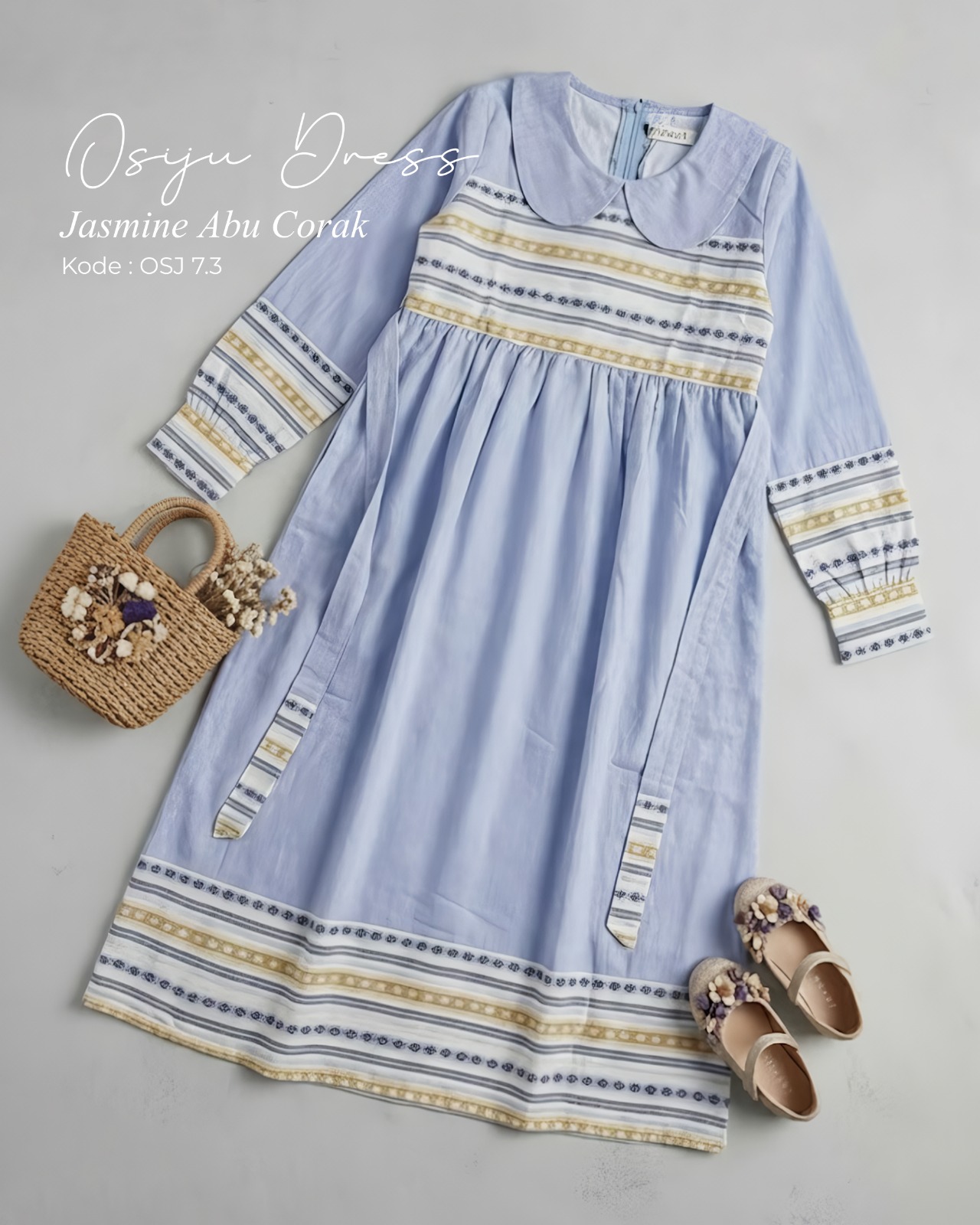 OSJ 7.3 SB GAMIS JASMINE ABU CORAK DADA BY OSIJU CQ