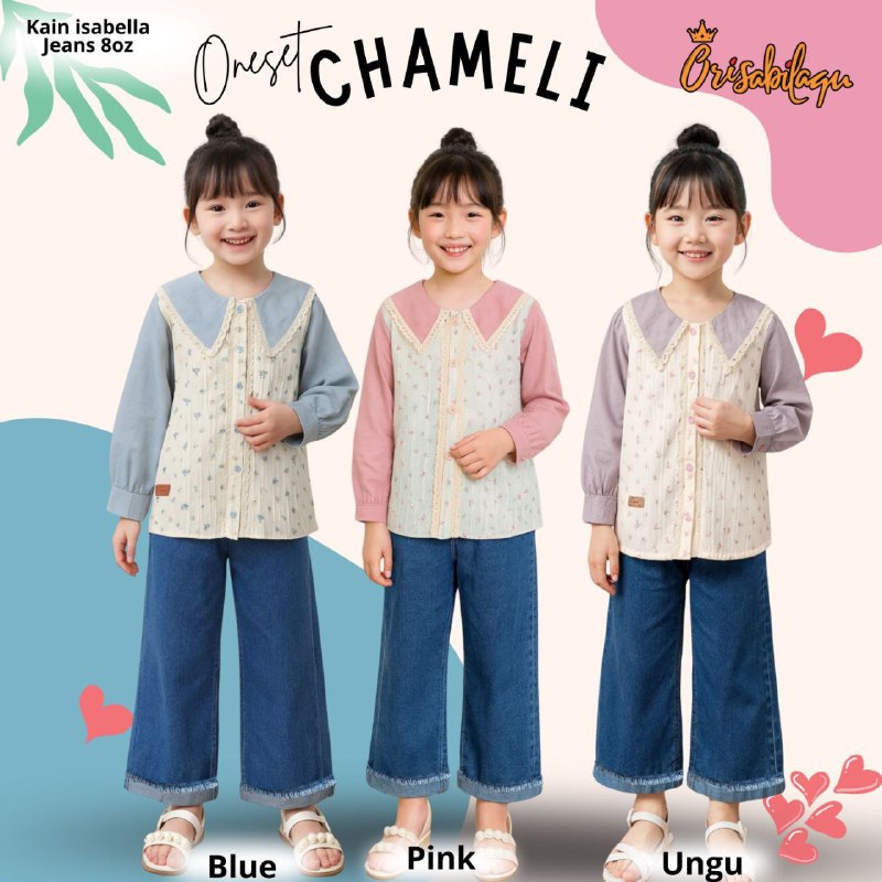 SBL 85.2 PINK CHAMELI ONE SET BY ORISABILAQ