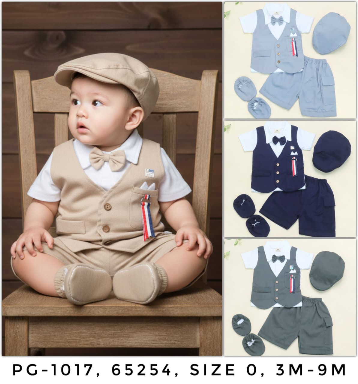 BBY 24.7 TIE TUXEDO ONESET CASUAL BABY BY OLIVI