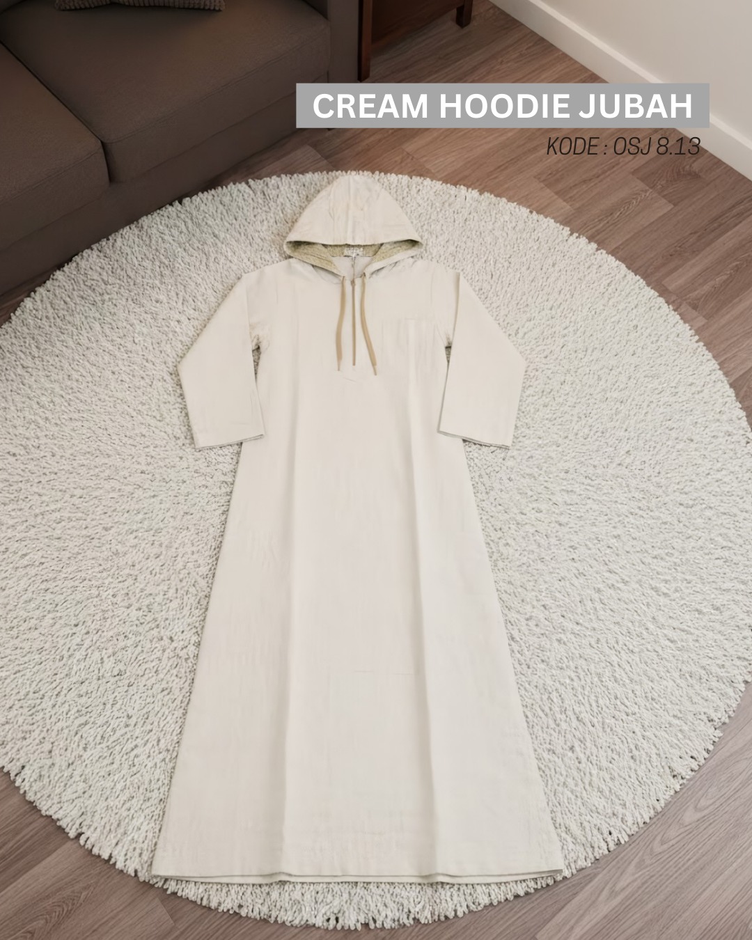 OSJ 8.13 CREAM HOODIE JUBAH BY OSIJU CQ