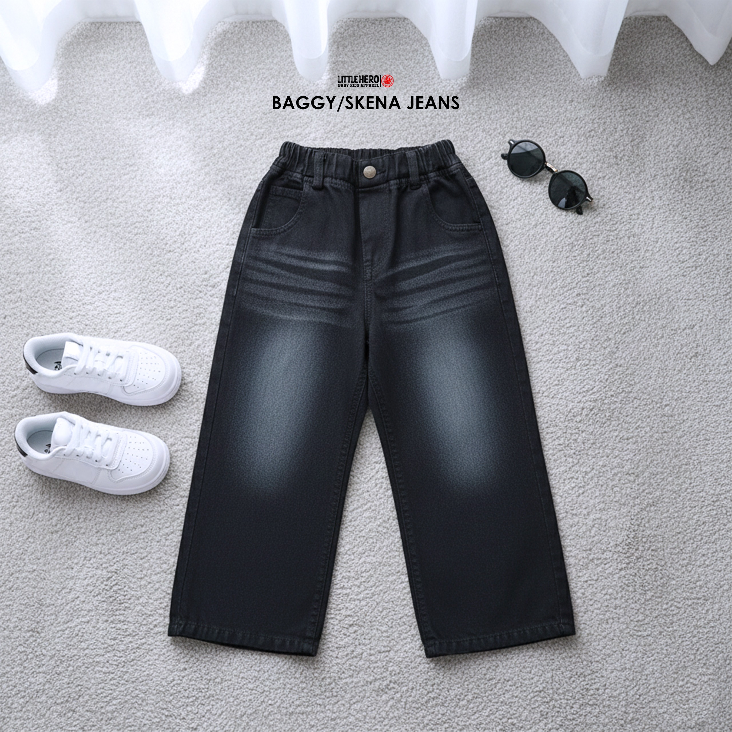 LTH 12.1 JUN BLACK SKENA JEANS BY LITTLE HERO