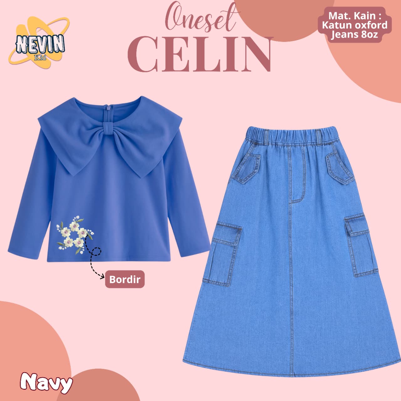 NEV 9.4 KIDS NAVY ONESET CELIN BY NEVIN