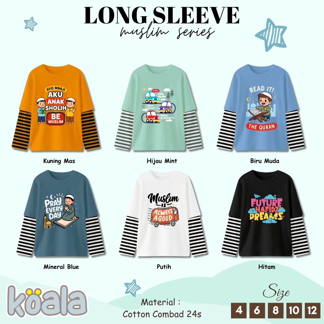 KO 16.5 PUTIH LONG SLEEVE MUSLIM SERIES BY KOALA