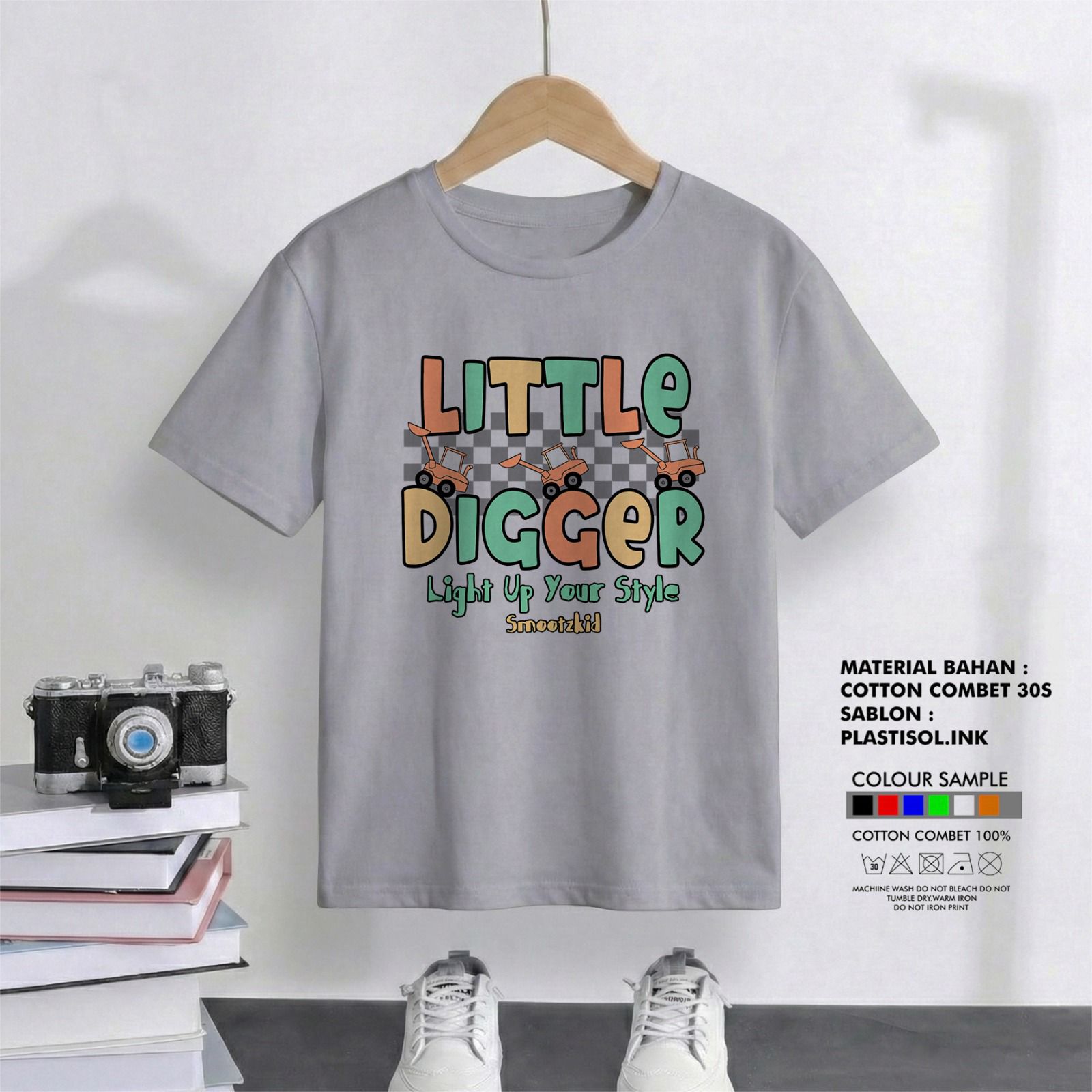 SM 1.4 GREY DIGGER ATASAN COWOK BY SMOOTZKID