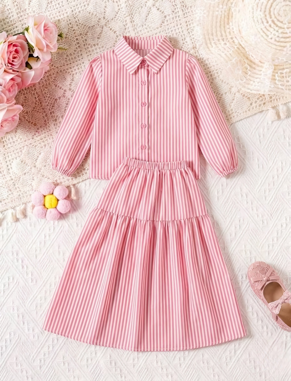 TUF 89.3 PINK STRIPE VIOLA ONE SET BY TUFL