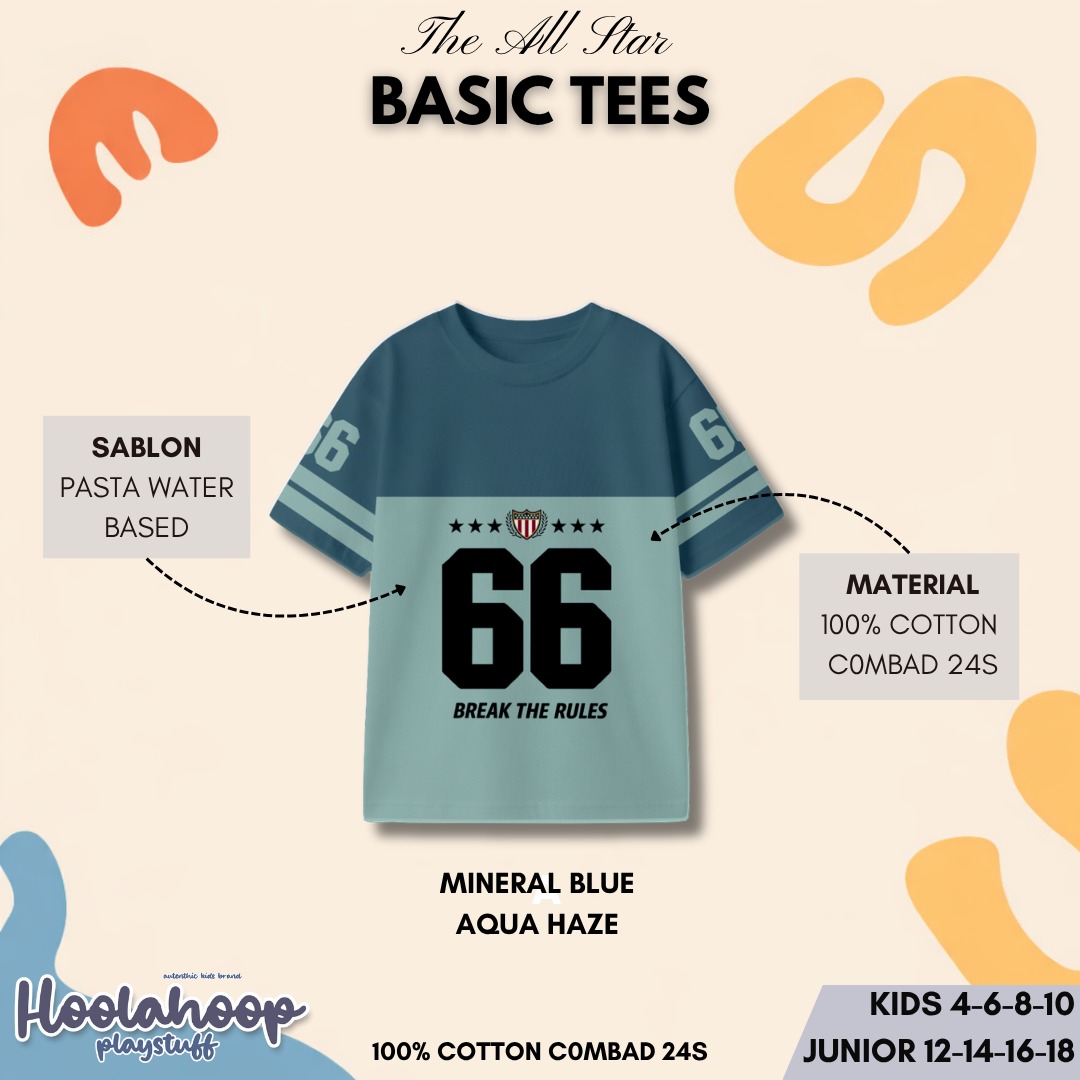 HO 12.2 KIDS TOSCA BASIC TEES ALL STAR SERIES BY HOOLAHOOP