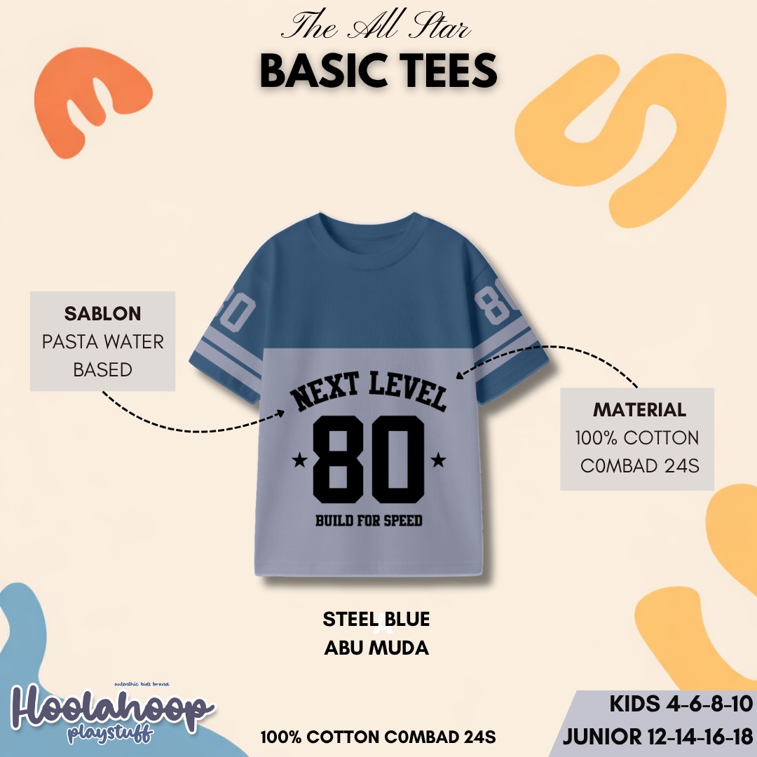 HO 12.5 KIDS DENIM BASIC TEES ALL STAR SERIES BY HOOLAHOOP