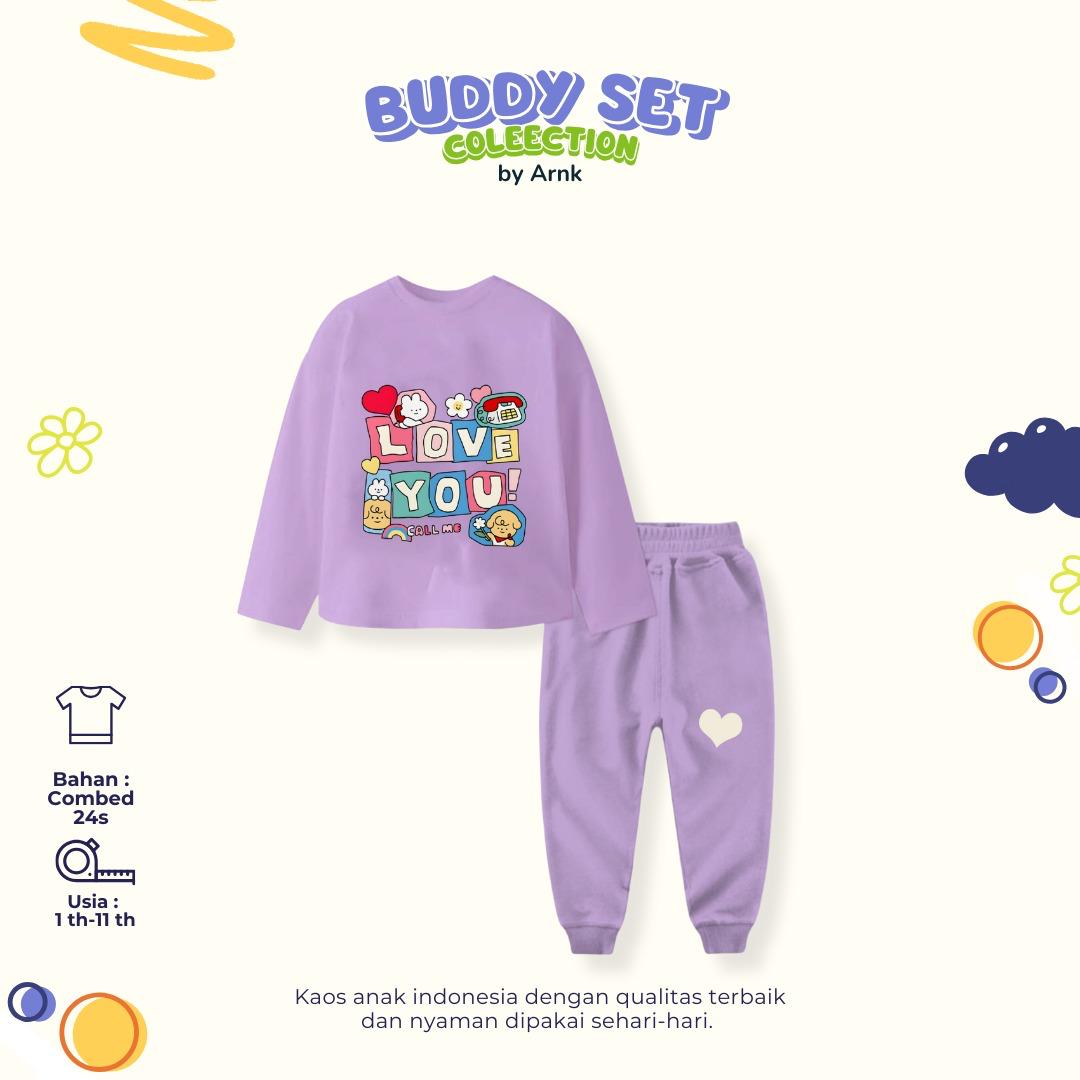 ARNK 4.7 KIDS PURPLE LOVE YOU BUDDY ONESET BY ARNK