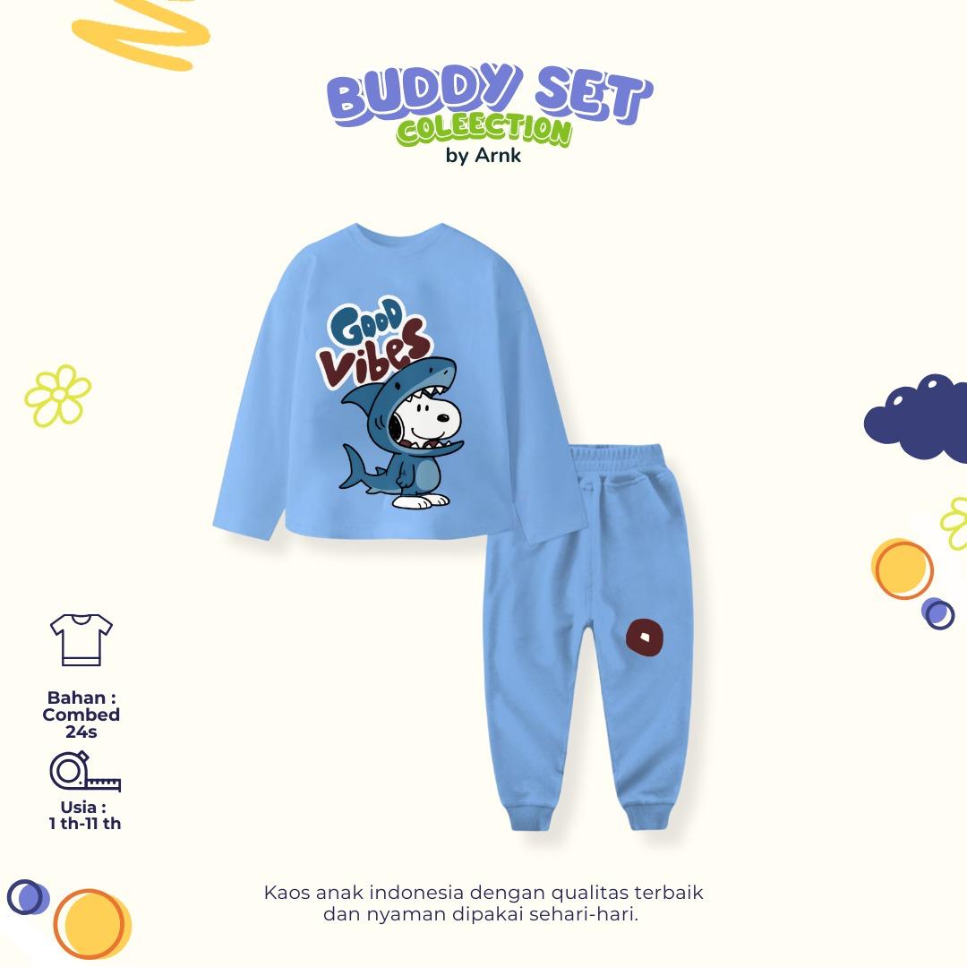 ARNK 4.10 KIDS BLUE SNOOPY  BUDDY ONESET BY ARNK