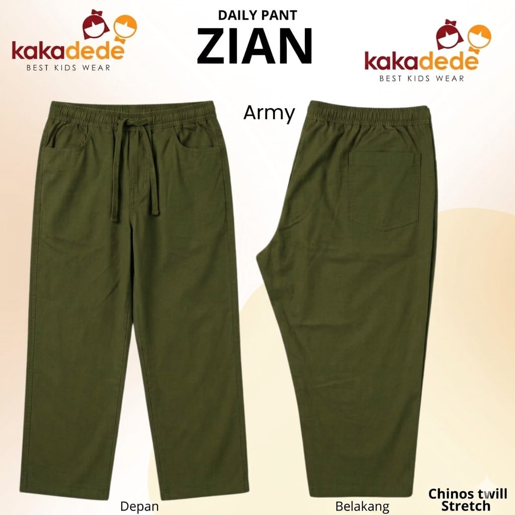 KD 219.2 ARMY KIDS ZIAN DAILY PANTS BY KAKADEDE