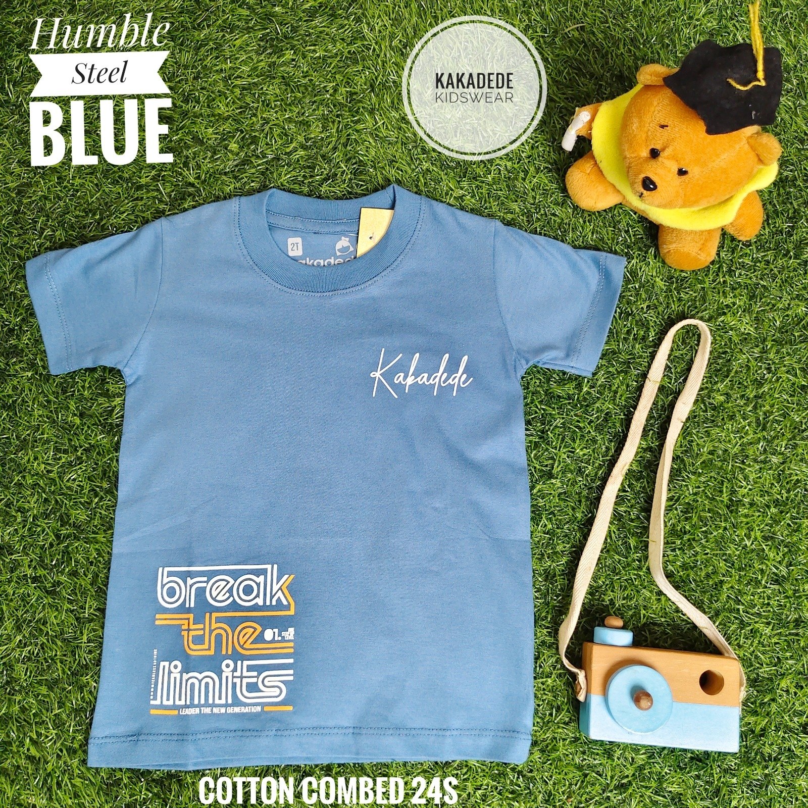 KD 221.1 STEEL BLUE JUN KIDS HUMBLE TSHIRT BY KAKADEDE