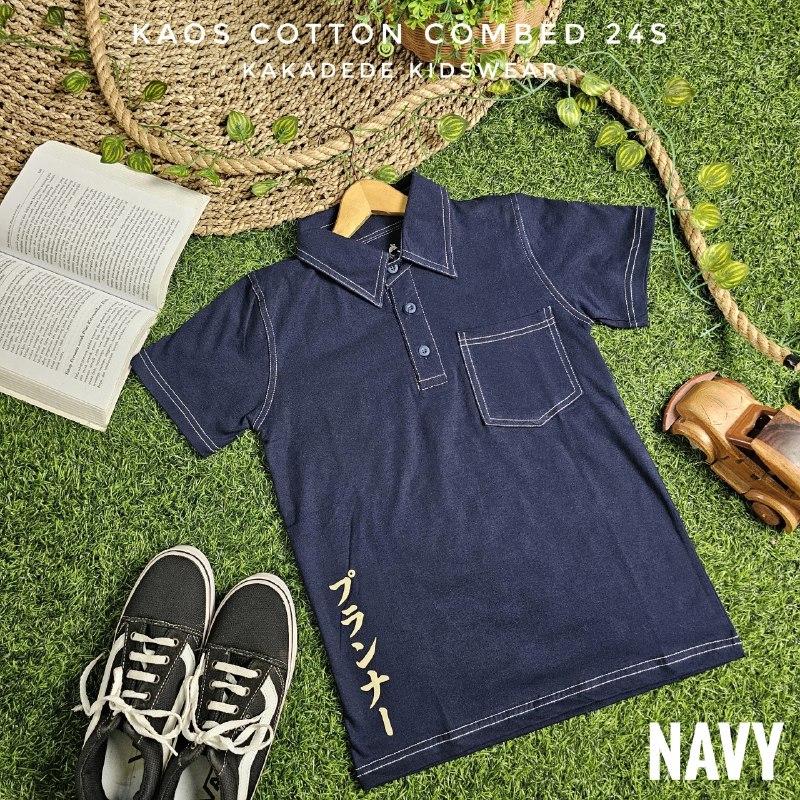 KD 222.2 NAVY JUN KEVIN TSHIRT KERAH BY KAKADEDE