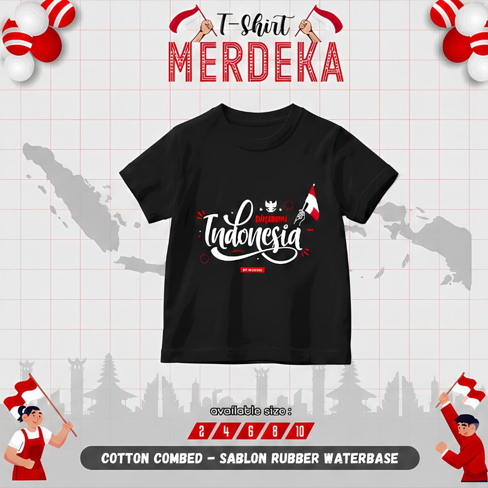 TUF 96.4 D BLACK TSHIRT MERDEKA BY TUFLA