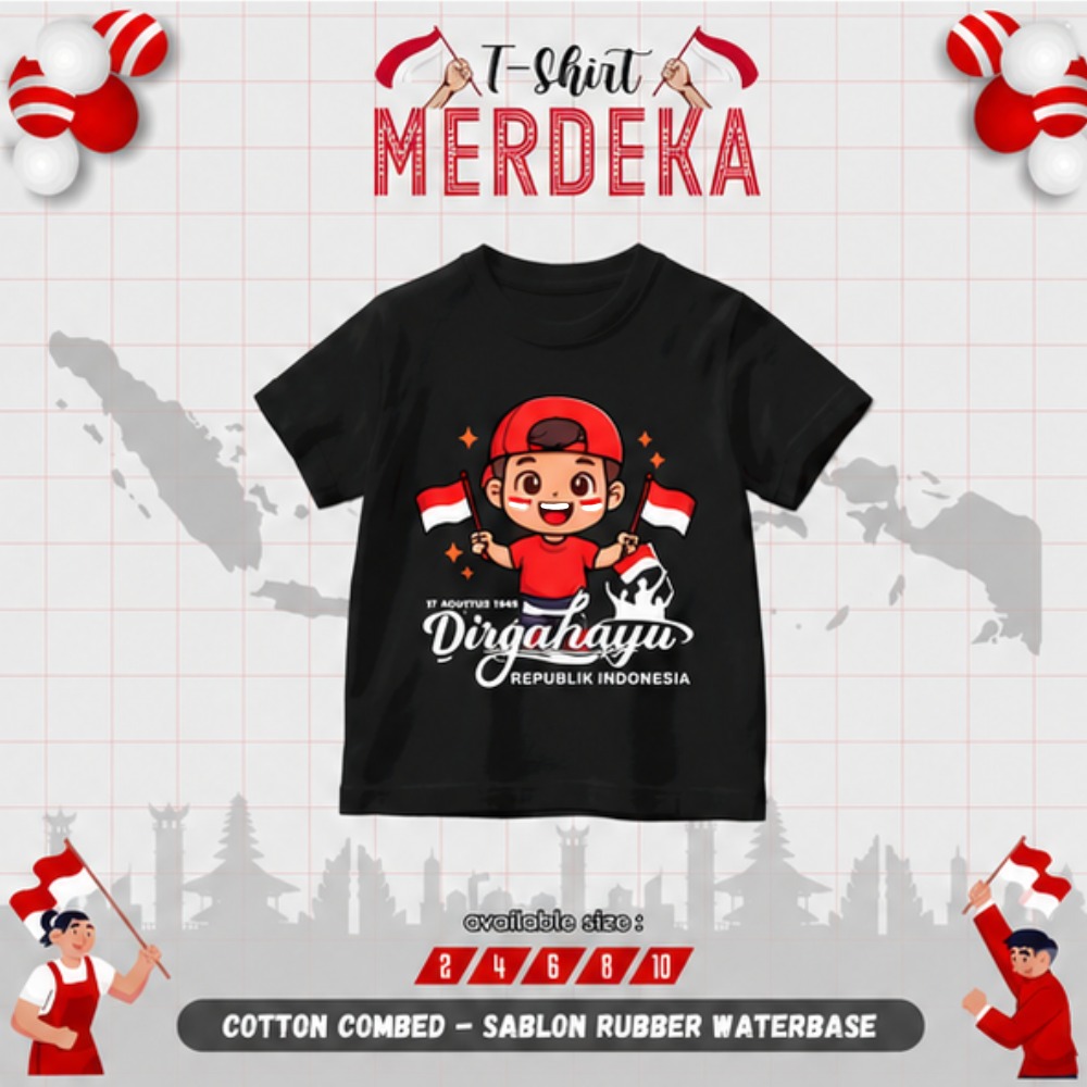 TUF 96.5 E BLACK TSHIRT MERDEKA BY TUFLA