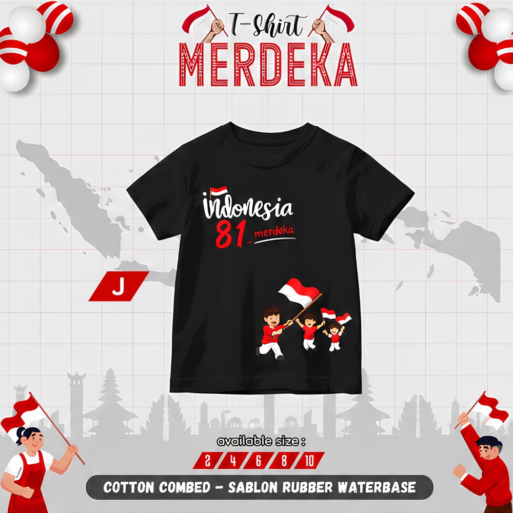 TUF 96.10 J  BLACK TSHIRT MERDEKA BY TUFLA