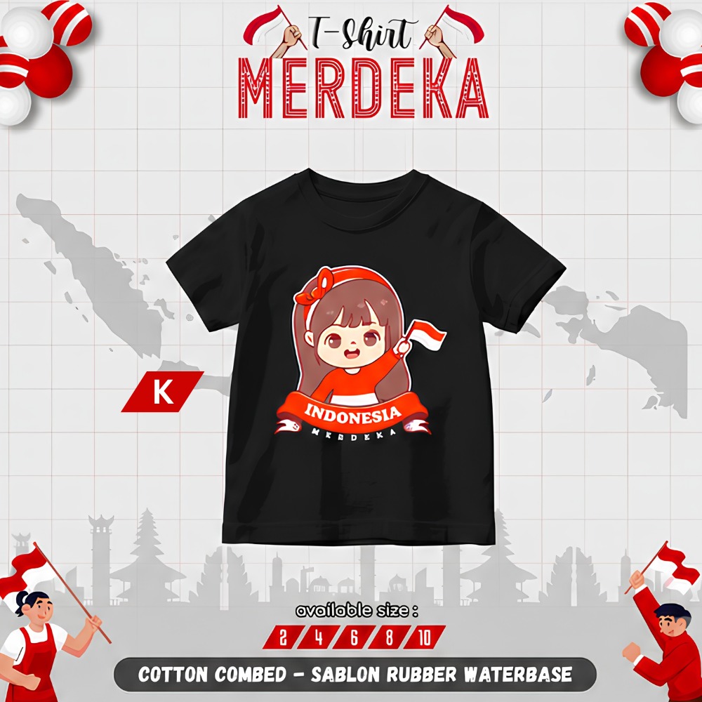 TUF 96.11 K BLACK TSHIRT MERDEKA BY TUFLA