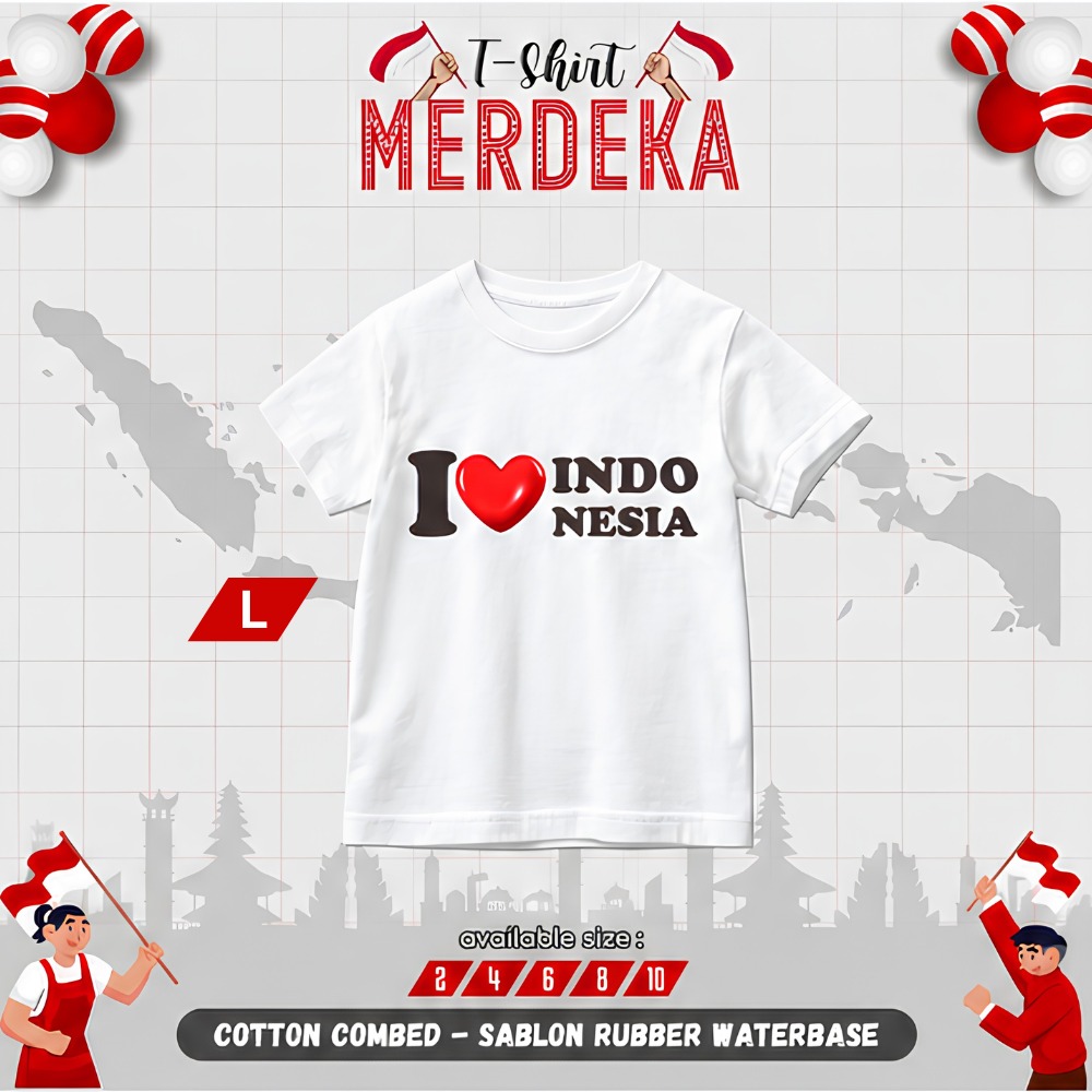 TUF 96.12 L WHITE TSHIRT MERDEKA BY TUFLA