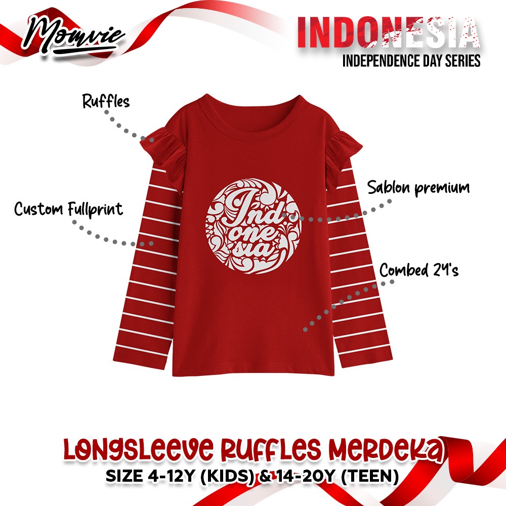 MV 34.5 E JUN INDONESIA CORAK LONGSLEEVE RUFFLE MERDEKA BY MOMVIE