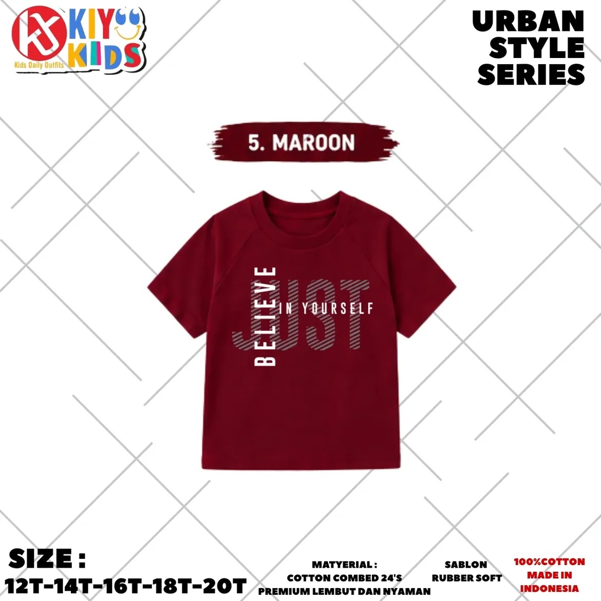 KIYO 14.5 MAROON URBAN STYLE BY KIYO