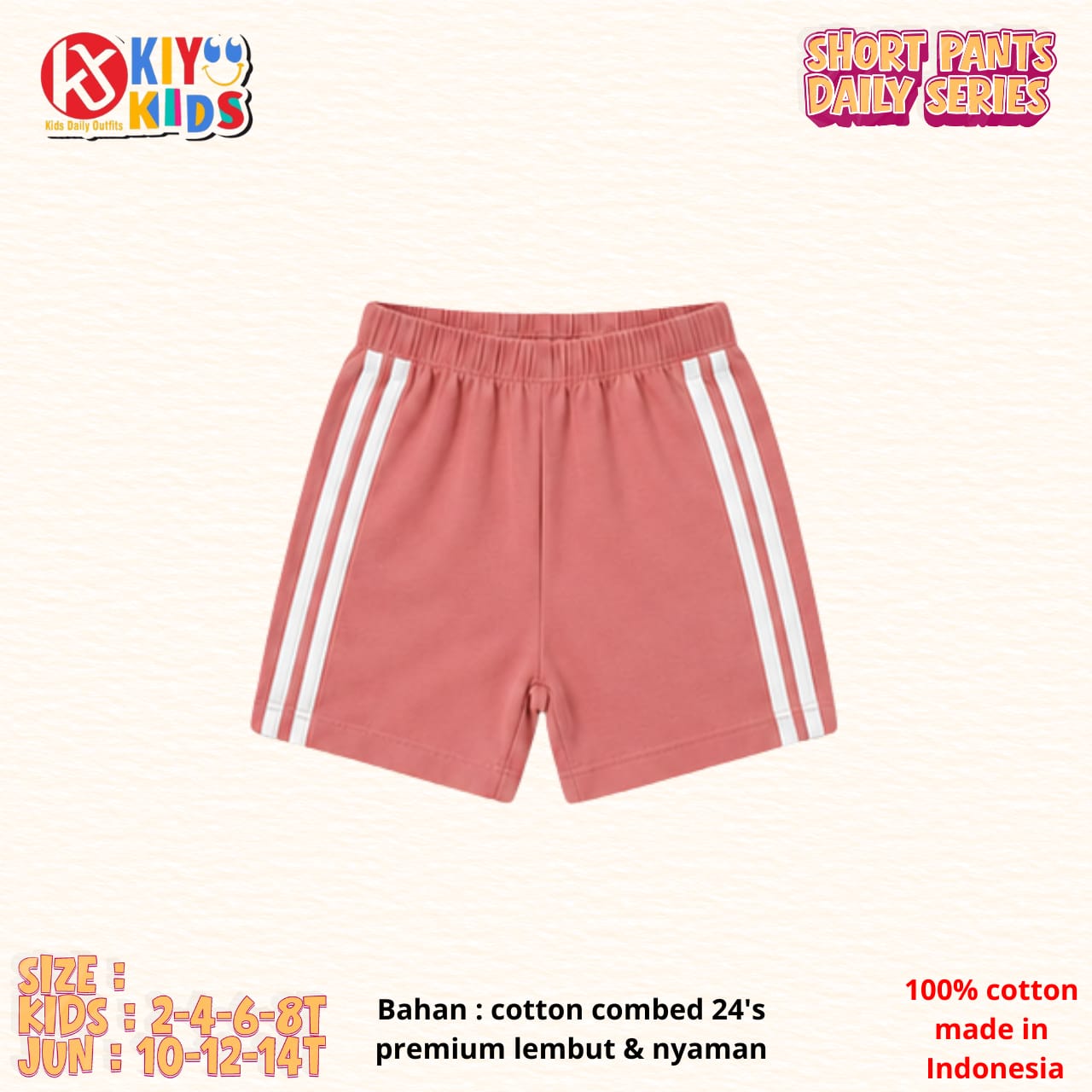 KIYO 16.2 JUN PINK SHORT PANTS DAILY BY KIYO