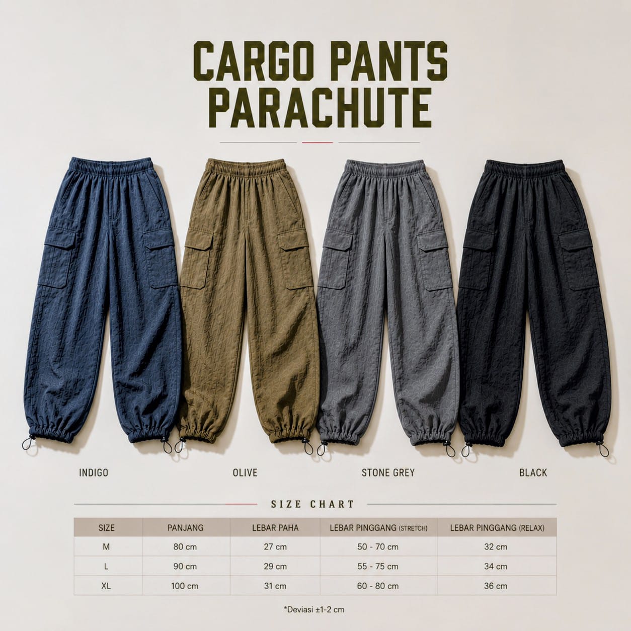 LD 107.1 M PARASUT CARGO PANTS BY LITTLE DINO