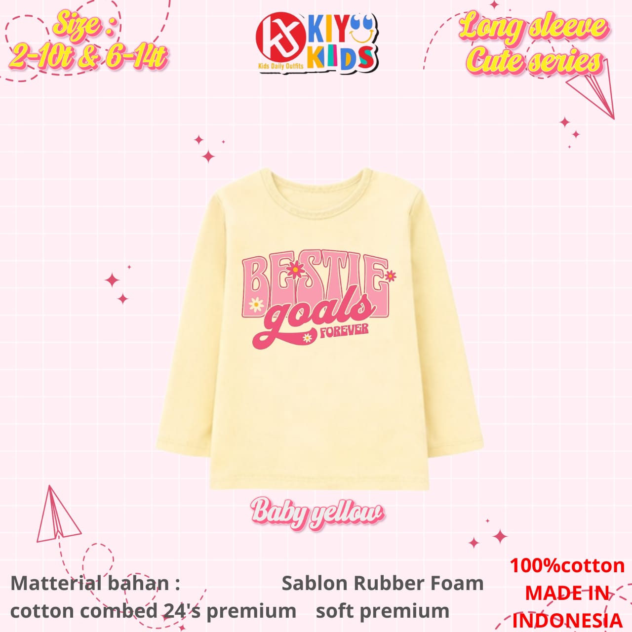 KIYO 18.3 YELLOW CUTE SERIES LONGSLEEVE BY KIYOO