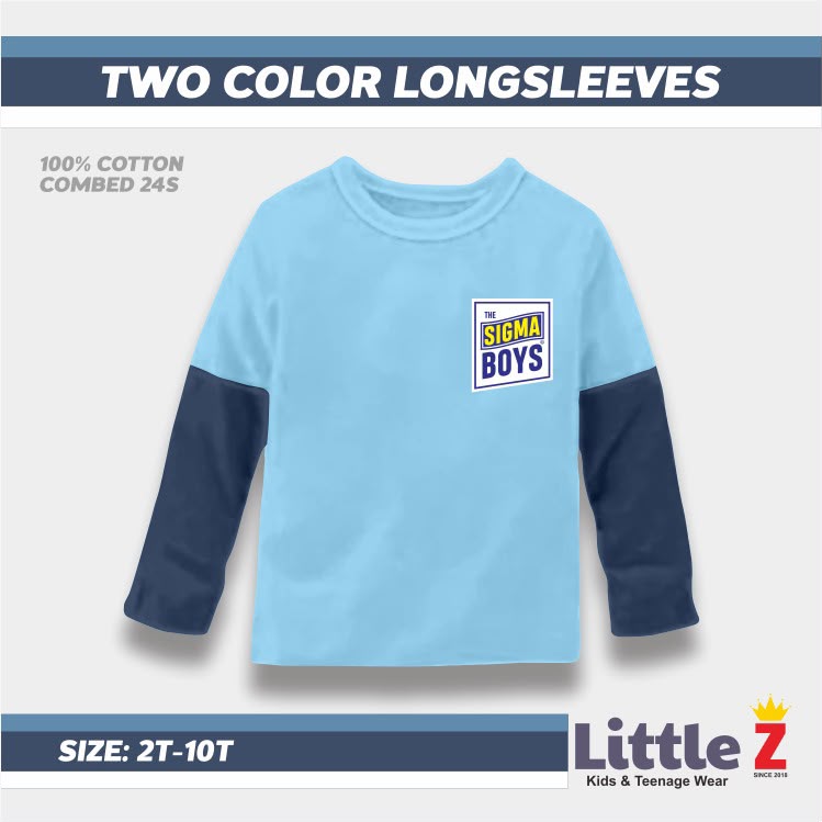 LZ 83.2 SKY BLUE TWO COLOR LONGSLEEVES BY LITTLEZ
