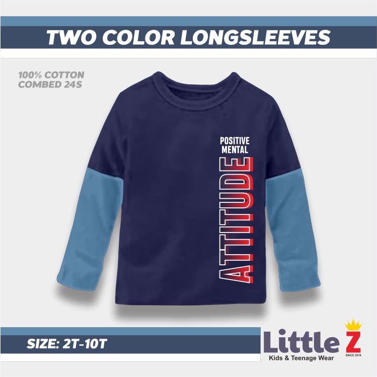 LZ 83.4 NAVY TWO COLOR LONGSLEEVES BY LITTLEZ