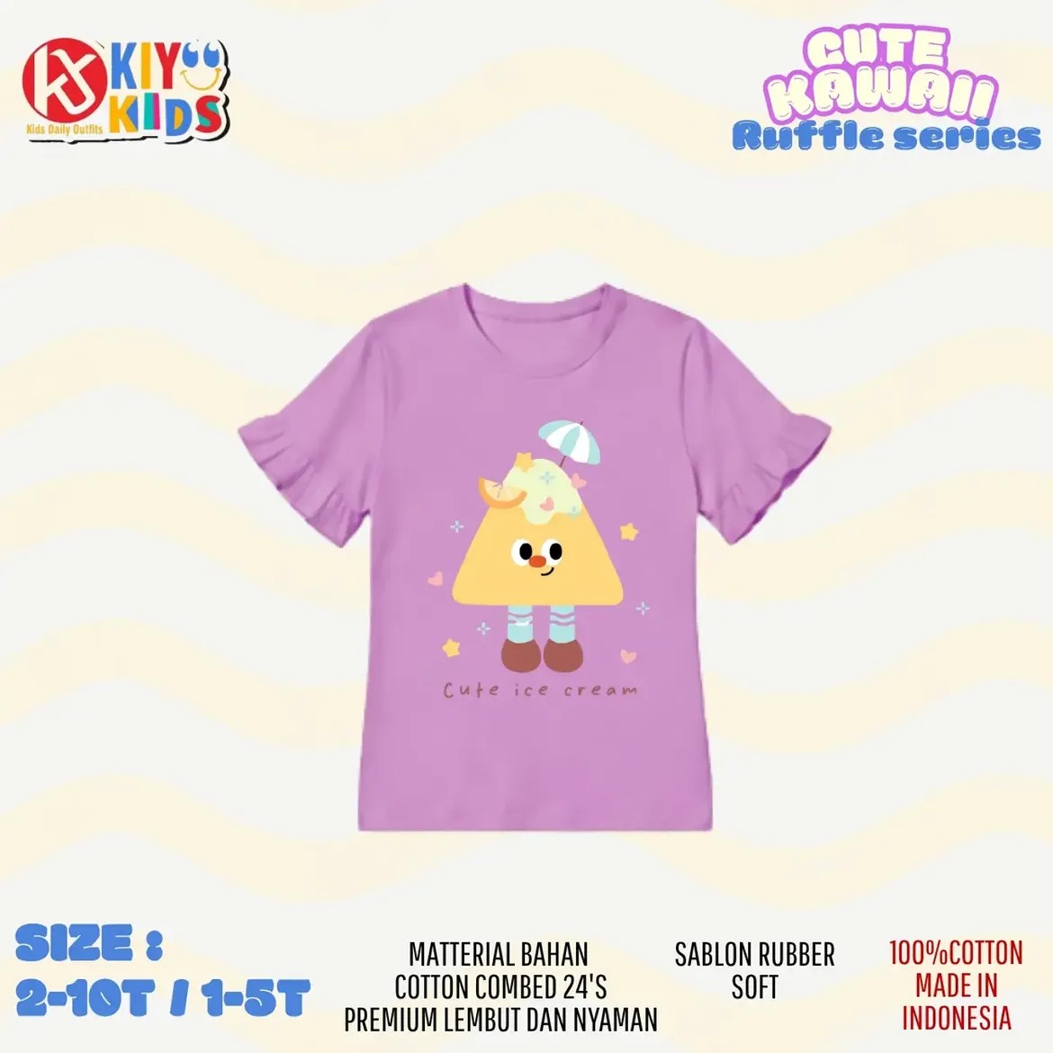 KIYO 19.4 PURPLE CUTE KAWAI RUFFLE SERIES BY KIYO